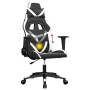 Silla gaming de masaje cuero sintético negro y blanco en Sillas gaming | Comprar online en Foru.es