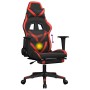 Silla gaming de masaje y reposapiés cuero sintético negro rojo en Sillas gaming | Comprar online en Foru.es