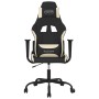 Silla gaming de masaje tela crema y negro en Sillas gaming | Comprar online en Foru.es
