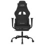 Silla gaming de masaje con reposapiés tela negro en Sillas gaming | Comprar online en Foru.es