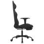 Silla gaming de masaje con reposapiés tela negro en Sillas gaming | Comprar online en Foru.es