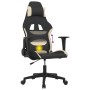 Silla gaming de masaje de tela negro y crema en Sillas gaming | Comprar online en Foru.es