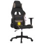 Silla gaming de masaje tela negro y gris taupé en Sillas gaming | Comprar online en Foru.es