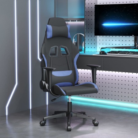 Silla gaming de masaje tela negro y azul en Sillas gaming | Comprar online en Foru.es