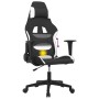 Silla gaming de masaje tela negro y blanco en Sillas gaming | Comprar online en Foru.es