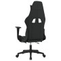 Silla gaming de masaje con reposapiés tela negro y crema en Sillas gaming | Comprar online en Foru.es