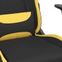 Silla gaming de masaje con reposapiés tela negro y amarillo en Sillas gaming | Comprar online en Foru.es