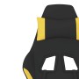 Silla gaming de masaje con reposapiés tela negro y amarillo en Sillas gaming | Comprar online en Foru.es