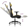 Silla gaming de masaje con reposapiés tela negro y amarillo en Sillas gaming | Comprar online en Foru.es