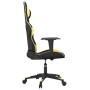 Silla gaming de masaje cuero sintético negro y dorado en Sillas gaming | Comprar online en Foru.es