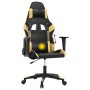 Silla gaming de masaje cuero sintético negro y dorado en Sillas gaming | Comprar online en Foru.es