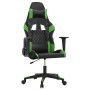 Silla gaming de masaje cuero sintético negro y verde en Sillas gaming | Comprar online en Foru.es