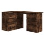 Escritorio de esquina contrachapada roble ahumado 145x100x76cm de vidaXL, Escritorios - Ref: Foro24-815441, Precio: 143,98 €,...