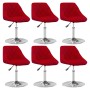 Sillas de comedor giratorias 6 unidades terciopelo rojo tinto en Sillas de comedor | Comprar online en Foru.es