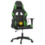 Silla gaming de masaje cuero sintético negro y verde en Sillas gaming | Comprar online en Foru.es