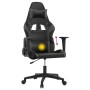 Silla gaming de masaje cuero sintético negro y gris en Sillas gaming | Comprar online en Foru.es