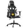 Silla gaming de masaje cuero sintético negro y blanco en Sillas gaming | Comprar online en Foru.es