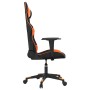Silla gaming de masaje cuero sintético negro y naranja en Sillas gaming | Comprar online en Foru.es