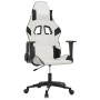 Silla gaming de masaje cuero sintético blanco y negro en Sillas gaming | Comprar online en Foru.es