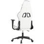 Silla gaming de masaje cuero sintético blanco y negro en Sillas gaming | Comprar online en Foru.es