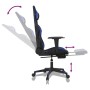 Silla gaming de masaje y reposapiés cuero sintético negro azul en Sillas gaming | Comprar online en Foru.es