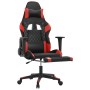 Silla gaming de masaje y reposapiés cuero sintético negro rojo en Sillas gaming | Comprar online en Foru.es