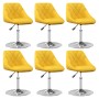 Sillas de comedor giratorias 6 uds terciopelo amarillo mostaza en Sillas de comedor | Comprar online en Foru.es