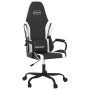 Silla gaming de masaje cuero sintético negro y blanco en Sillas gaming | Comprar online en Foru.es