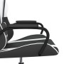 Silla gaming de masaje cuero sintético negro y blanco en Sillas gaming | Comprar online en Foru.es