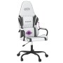 Silla gaming de masaje cuero sintético blanco y negro en Sillas gaming | Comprar online en Foru.es
