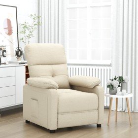 Sillón reclinable de tela crema en Sillones | Comprar online en Foru.es