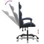 Silla gaming giratoria cuero sintético negro y azul en Sillas gaming | Comprar online en Foru.es