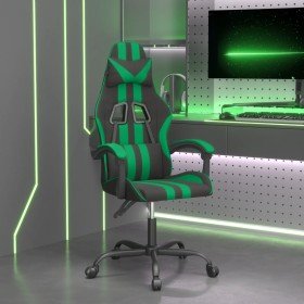 Silla gaming giratoria cuero sintético negro y verde en Sillas gaming | Comprar online en Foru.es