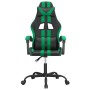 Silla gaming giratoria cuero sintético negro y verde en Sillas gaming | Comprar online en Foru.es