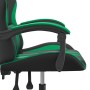 Silla gaming giratoria cuero sintético negro y verde en Sillas gaming | Comprar online en Foru.es