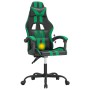 Silla gaming giratoria cuero sintético negro y verde en Sillas gaming | Comprar online en Foru.es