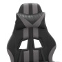 Silla gaming giratoria cuero sintético negro y gris en Sillas gaming | Comprar online en Foru.es