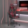 Silla gaming giratoria cuero sintético negro y rojo vino tinto en Sillas gaming | Comprar online en Foru.es