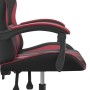Silla gaming giratoria cuero sintético negro y rojo vino tinto en Sillas gaming | Comprar online en Foru.es
