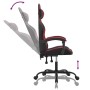 Silla gaming giratoria cuero sintético negro y rojo vino tinto en Sillas gaming | Comprar online en Foru.es