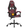 Silla gaming giratoria cuero sintético negro y rojo vino tinto en Sillas gaming | Comprar online en Foru.es