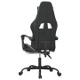 Silla gaming giratoria reposapiés cuero sintético negro blanco en Sillas gaming | Comprar online en Foru.es