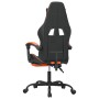 Silla gaming giratoria reposapiés cuero sintético negro naranja en Sillas gaming | Comprar online en Foru.es