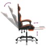 Silla gaming giratoria reposapiés cuero sintético negro naranja en Sillas gaming | Comprar online en Foru.es