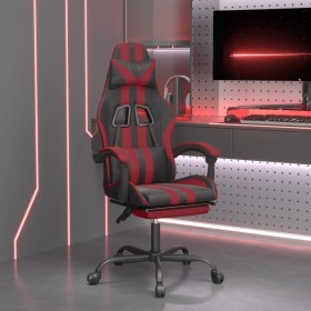 Silla gaming giratoria y reposapiés cuero sintético en Sillas gaming | Comprar online en Foru.es