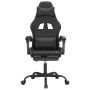 Silla gaming giratoria y reposapiés cuero sintético negro en Sillas gaming | Comprar online en Foru.es