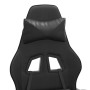 Silla gaming giratoria y reposapiés cuero sintético negro en Sillas gaming | Comprar online en Foru.es