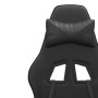 Silla gaming giratoria y reposapiés cuero sintético negro en Sillas gaming | Comprar online en Foru.es