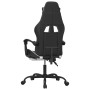 Silla gaming giratoria reposapiés cuero sintético negro blanco en Sillas gaming | Comprar online en Foru.es