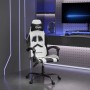 Silla gaming giratoria cuero sintético blanco y negro en Sillas gaming | Comprar online en Foru.es